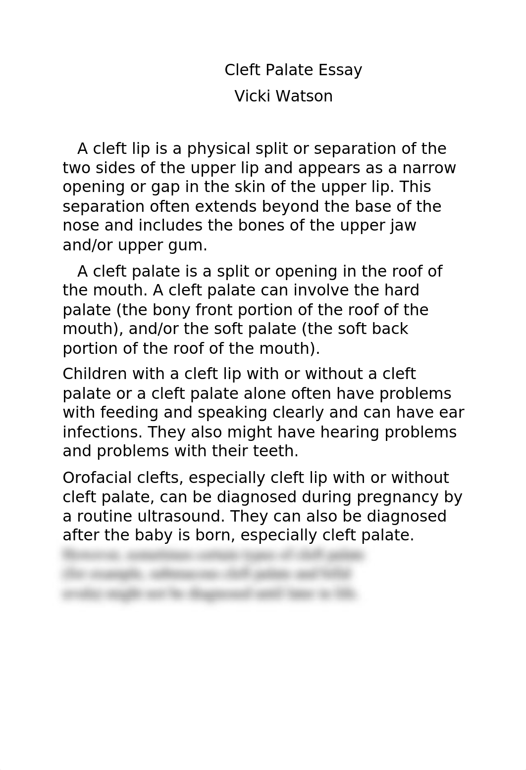 Cleft Palate Essay Watson Vicki.docx_dnero6hyt7n_page1