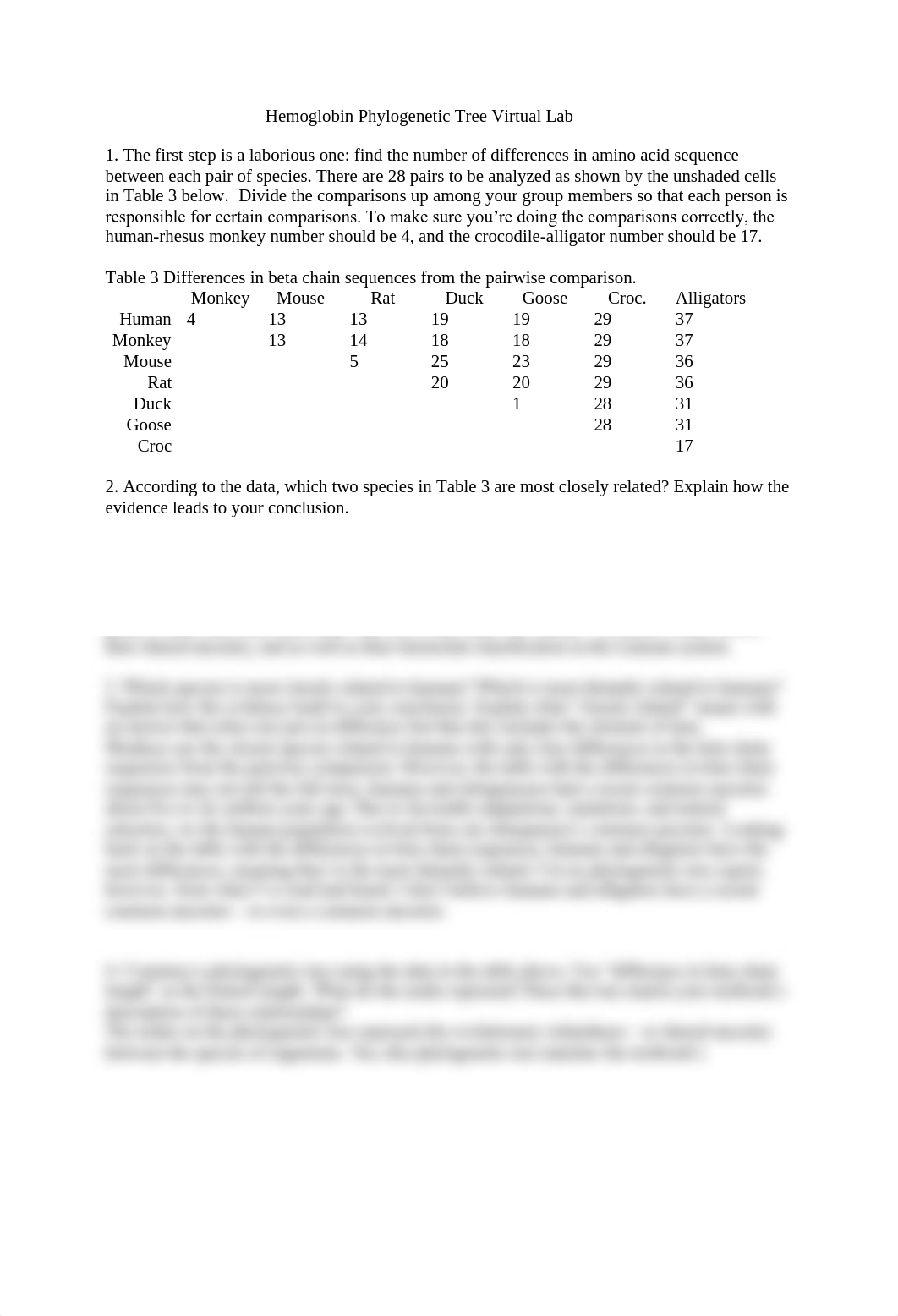 Bio II Hemoglobin sequence phylogeny Lab.pdf_dnes9stei78_page1