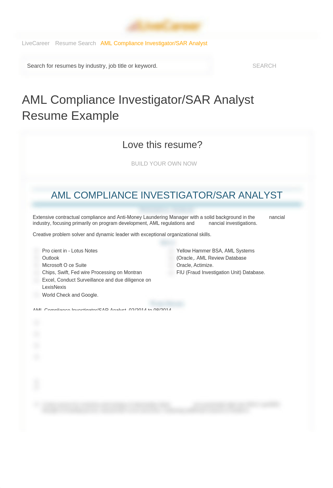 AML Compliance Investigator_SAR Analyst Resume Example Green Key FIS Global - Woodstock, Georgia.PDF_dng30mac30p_page1