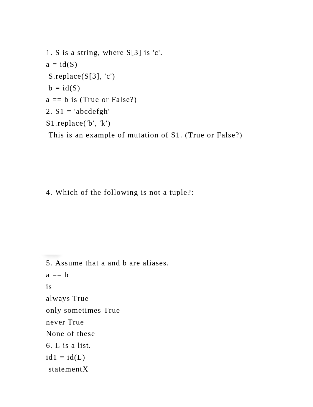 1. S is a string, where S[3] is c.a = id(S) S.replace(S[3], c.docx_dnggfylmh13_page2