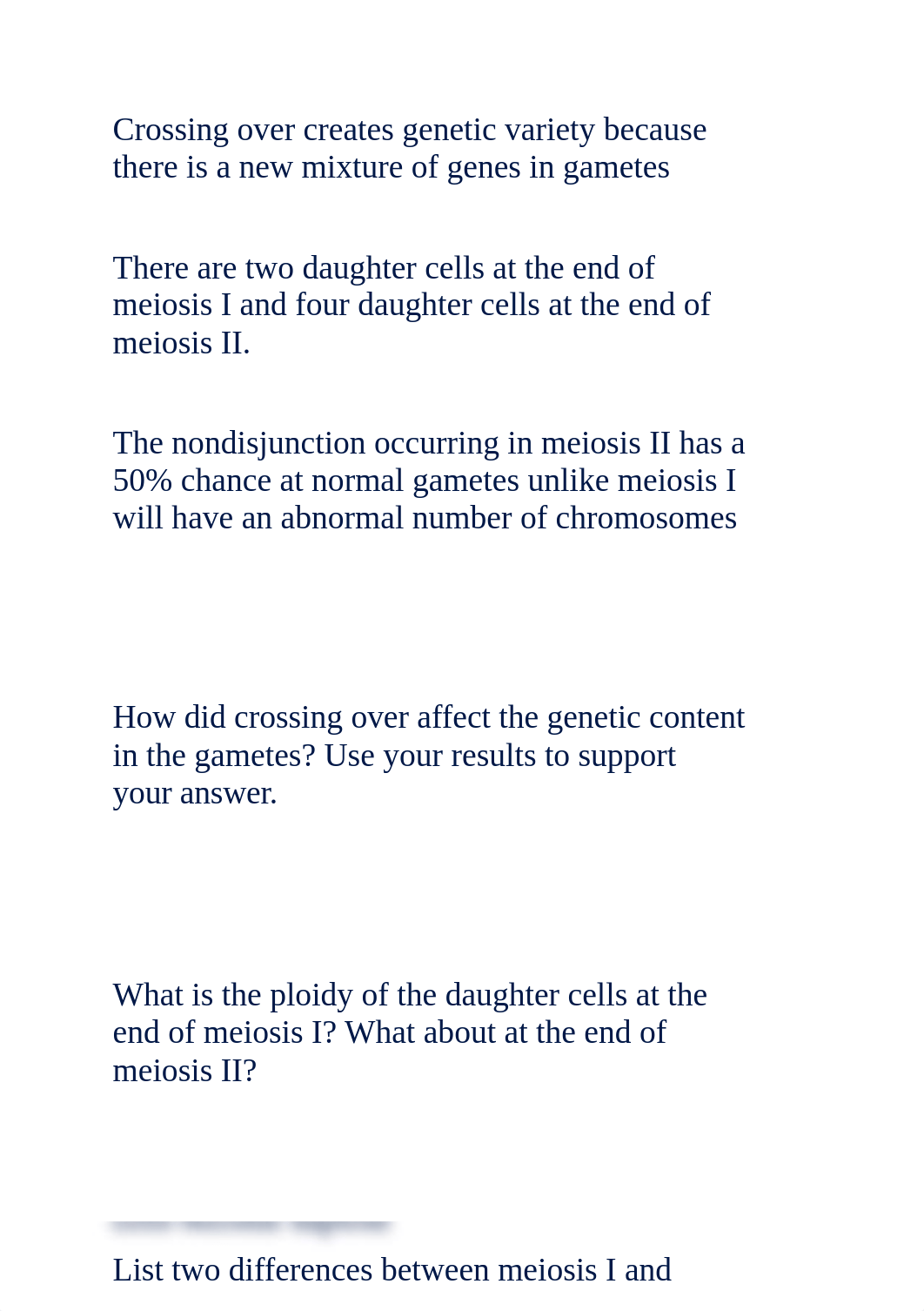 Crossing over creates genetic variety because there is a new mixture of genes in gametes.docx_dnggkmgr0xb_page1