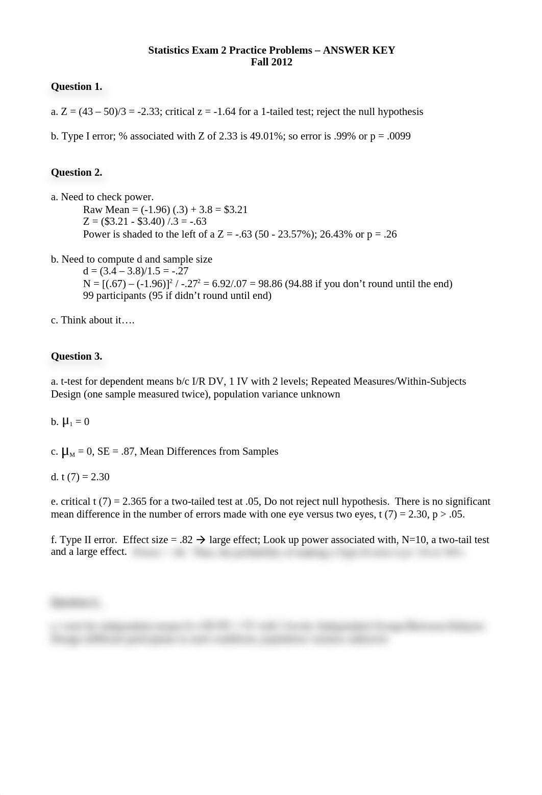 Key for Exam 2 Practice Problems on Decision Error_dngn8659plx_page1