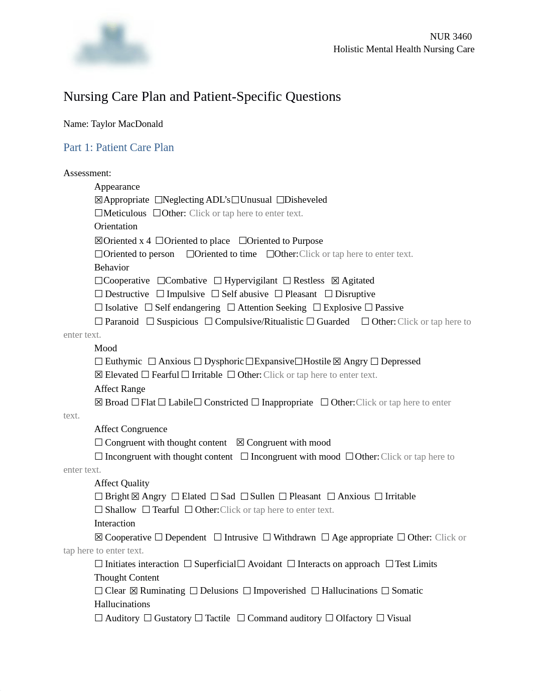 Nursing Care Plan and Patient-Specific Questions.docx_dngokj1nmcw_page1