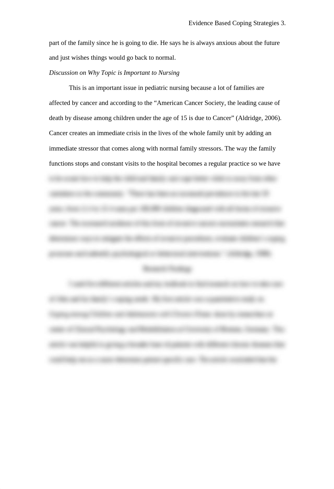 Evidence Based Coping Strategies for Child with Cancer and the Affected Family Unit - Paper_dngppse5mbr_page3