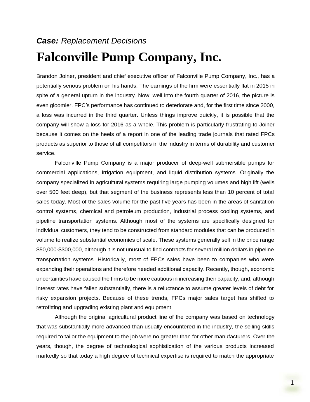 Falconville Pump Replacement Project Analysis_Spring 2021-1.pdf_dnh7qcrio1o_page1