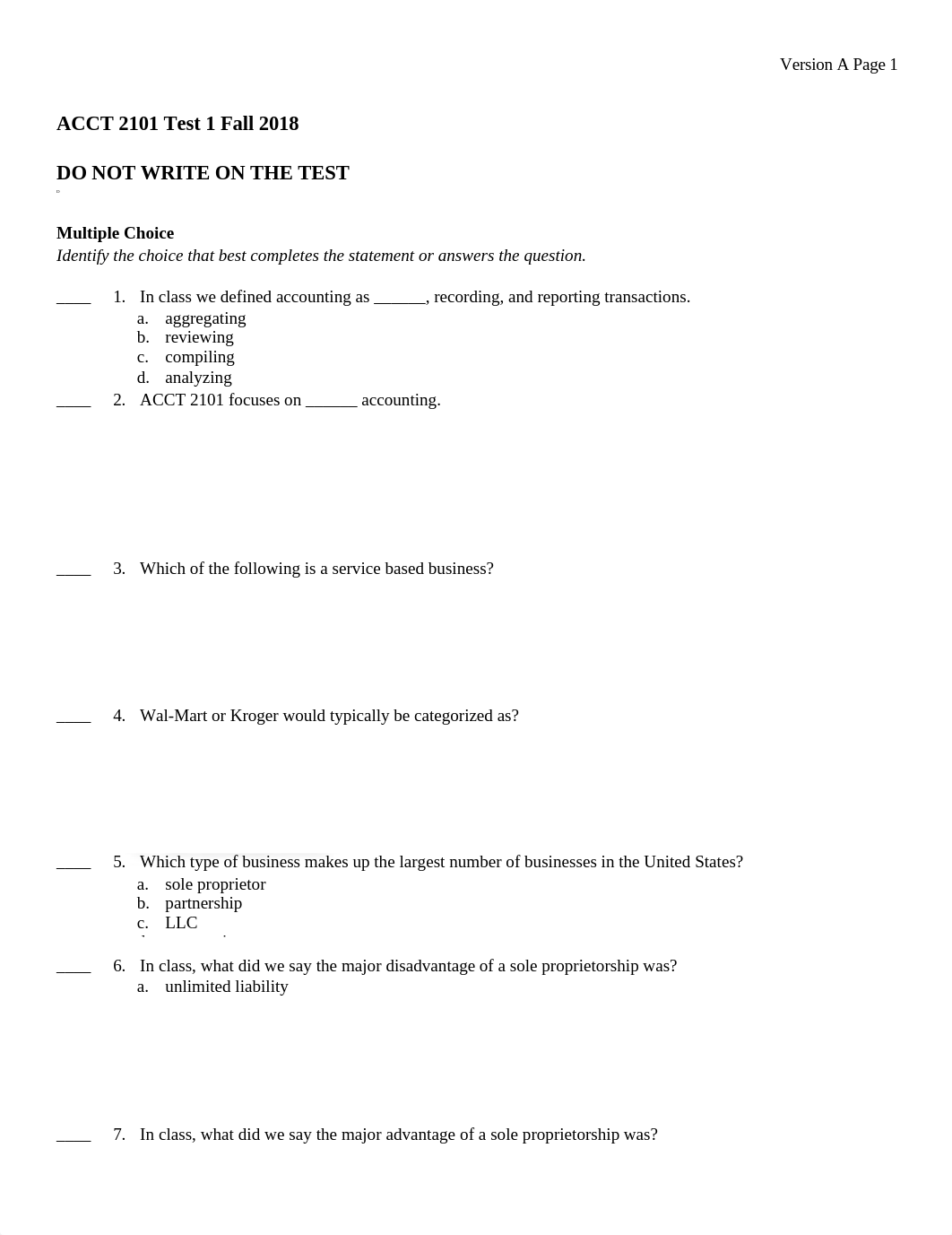 ACCT 2101 Test 1 Version A Fall 2018.rtf_dnhc57lkzeu_page1