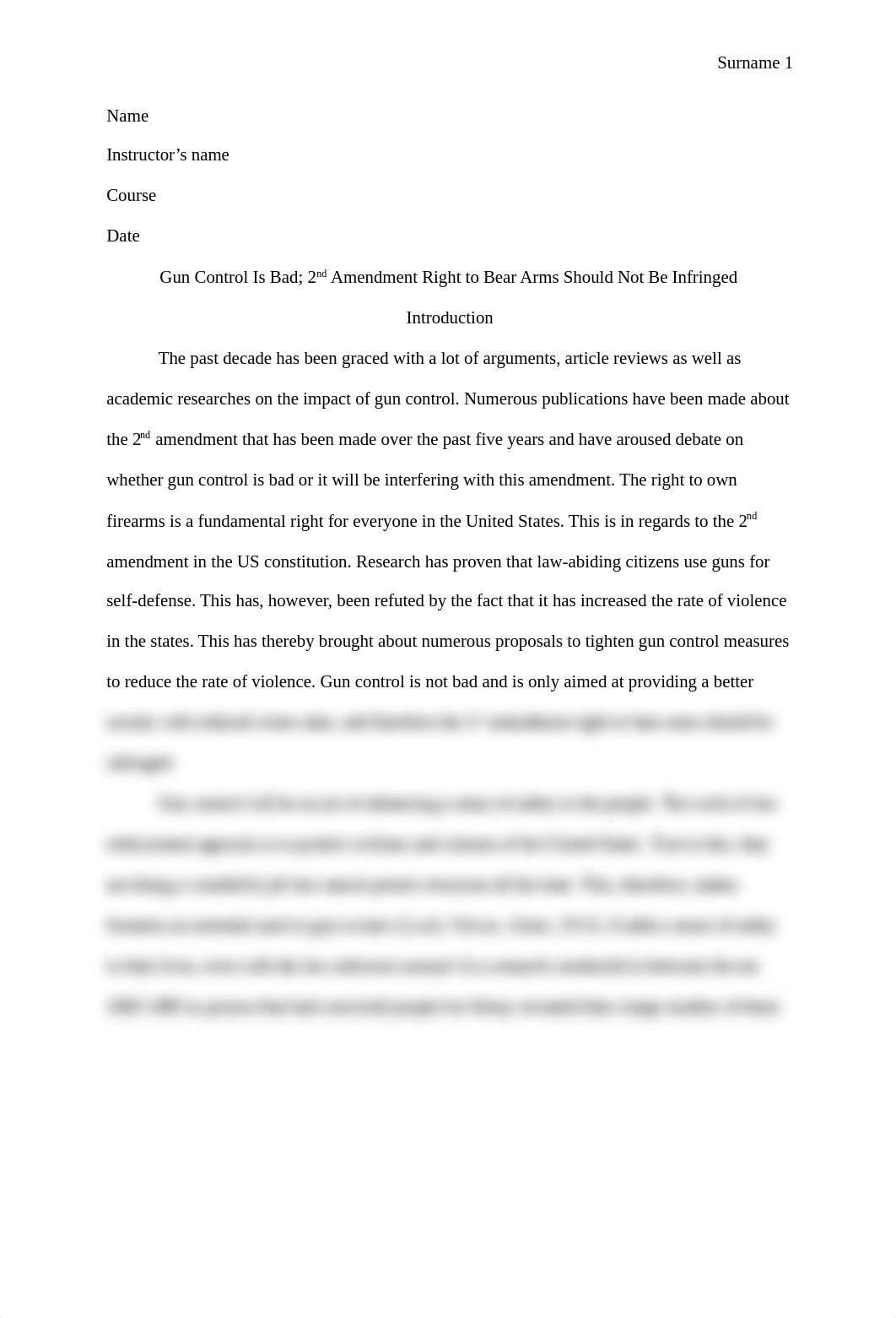 Gun Control Is Bad_ 2nd Amendment Right to Bear Arms Should Not Be Infringed..docx_dnheoamts78_page1