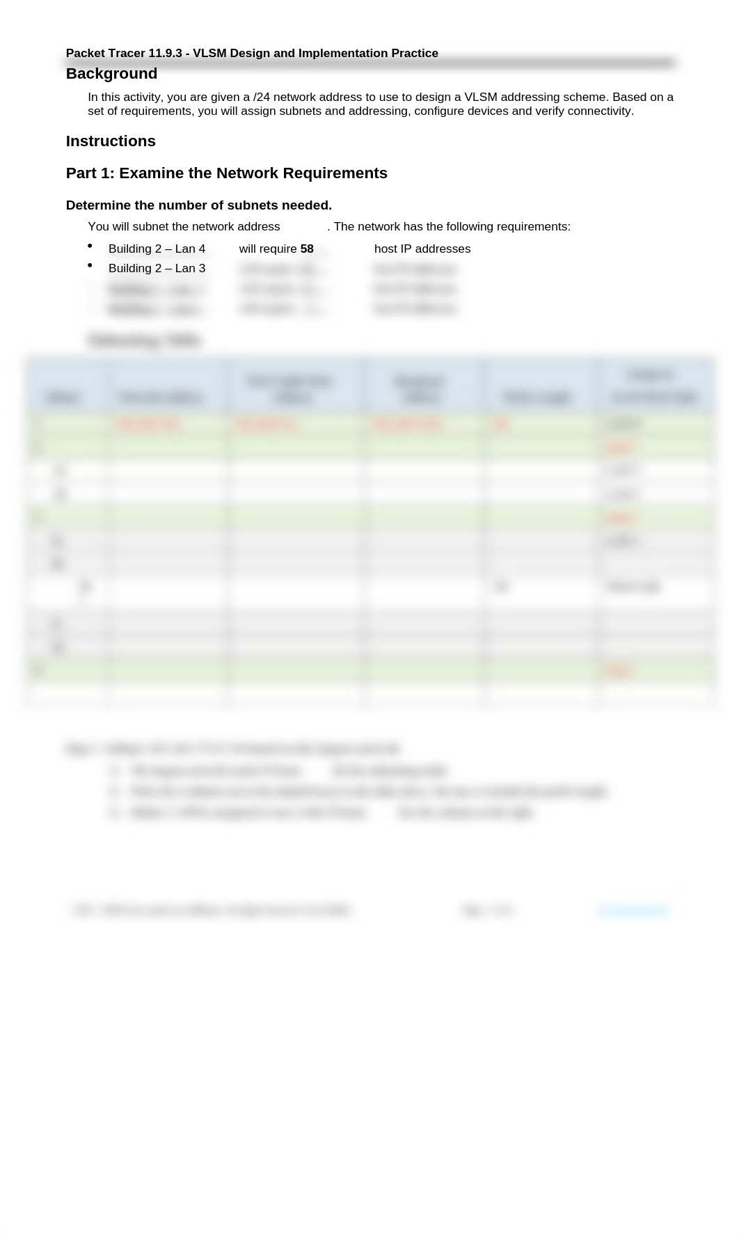 11.9.3 Packet Tracer - VLSM Design and Implementation Practice.docx_dnhyc3q02b3_page2
