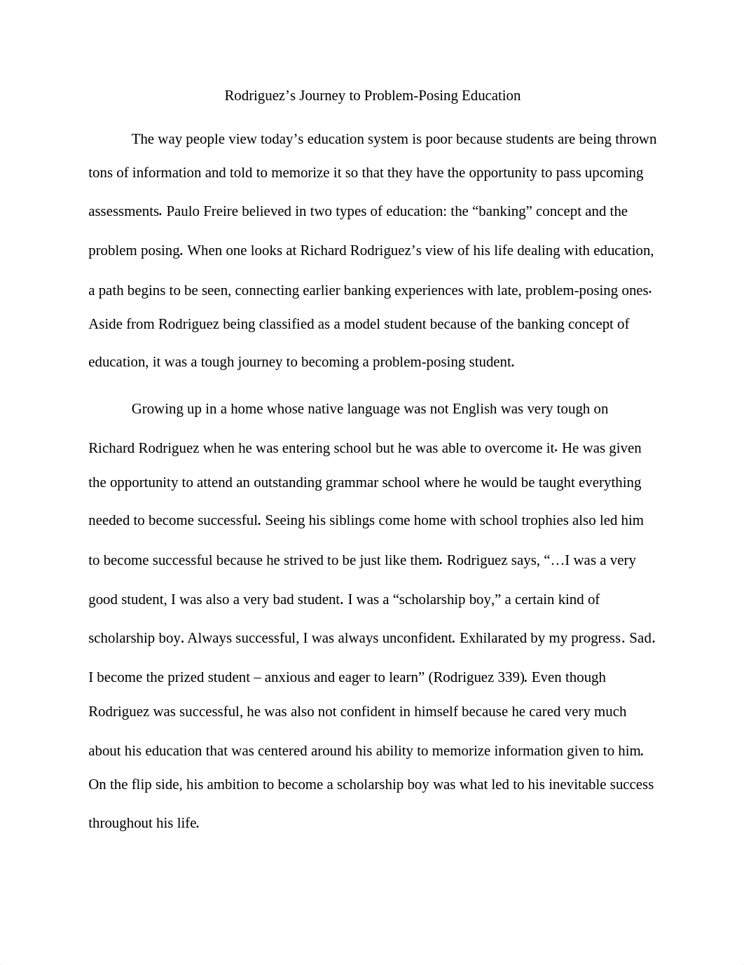 Essay #2 (Draft 3): Rodriguez's Journey to Problem-Posing Education_dni5sfgmso6_page1