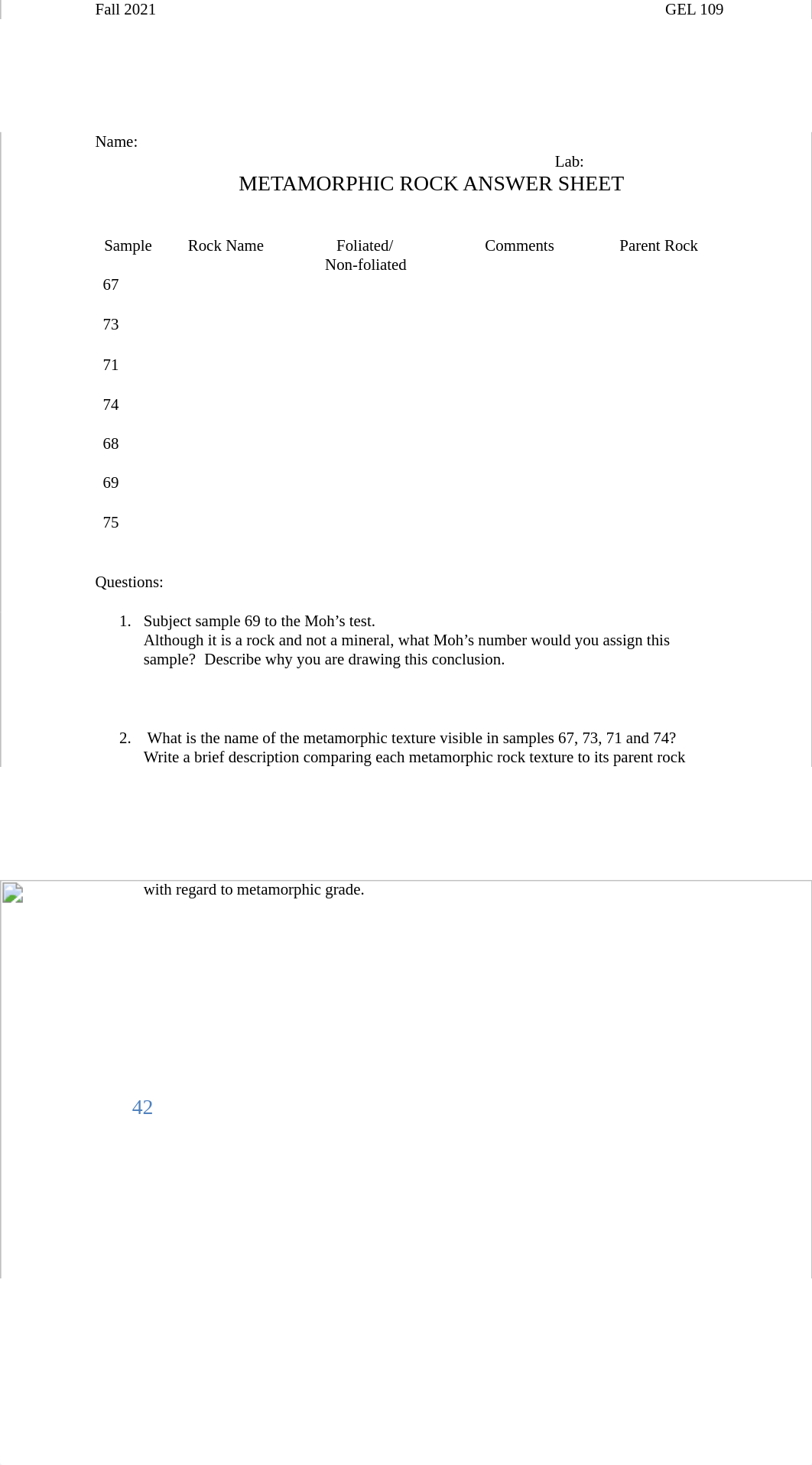 Metamorphic Rock ID Lab Worksheet.pdf_dniar3e1y3j_page1