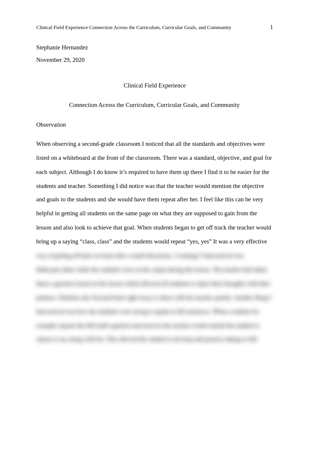 Clinical Field Experience  Connection Across the Curriculum, Curricular Goals, and Community-2.pdf_dnidfdmxn82_page1