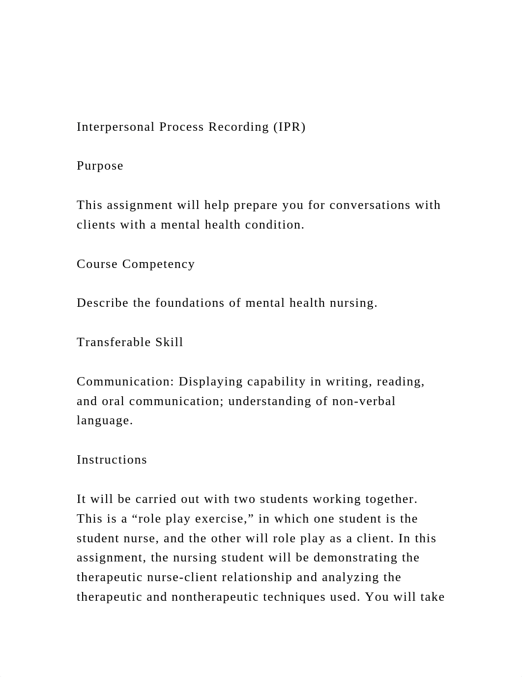 Interpersonal Process Recording (IPR)PurposeThis assignm.docx_dnif9doj3mr_page2