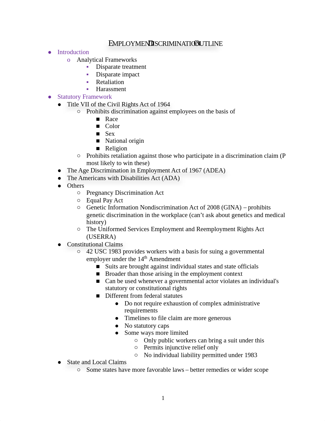 Employment Discrimination Outline .pdf_dnigrs8cqf7_page1