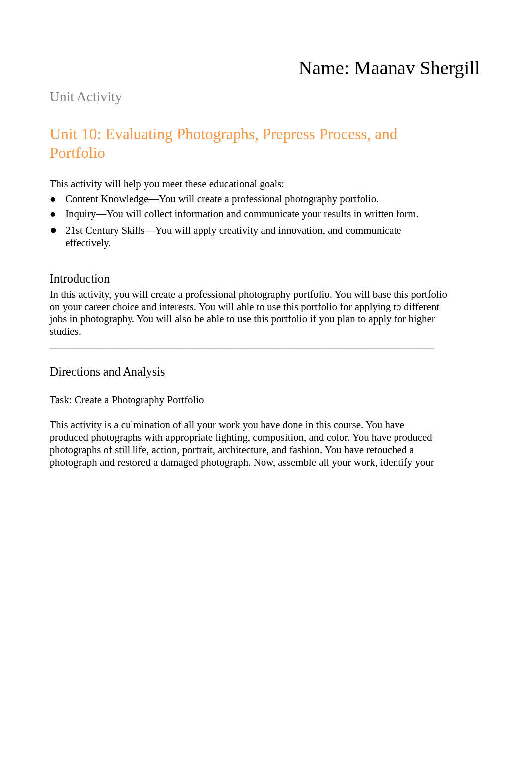 Unit 10 Activity_ Evaluating Photographs, Prepress Process, and Portfolio [Maanav Shergill].pdf_dnirg95b58l_page1