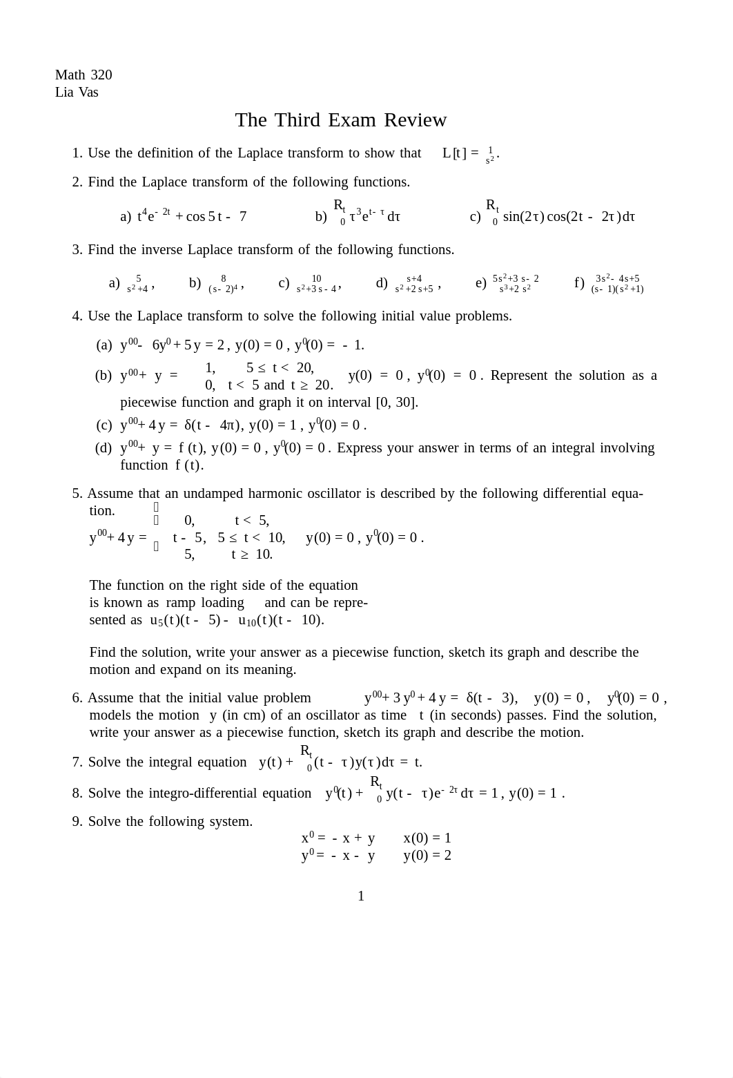 Exam 3 Review on Differential Equations_dnitlpkfydp_page1