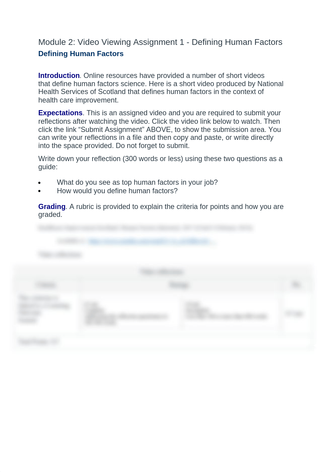 NURS 3347 Video Viewing Assignment 1 - Defining Human Factors.docx_dnjctayjsi2_page1