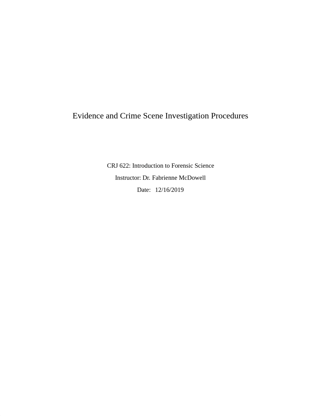 Week 1 - Assignment 2 -evidence and crime scene written assignment.docx_dnklx7uiqg0_page1