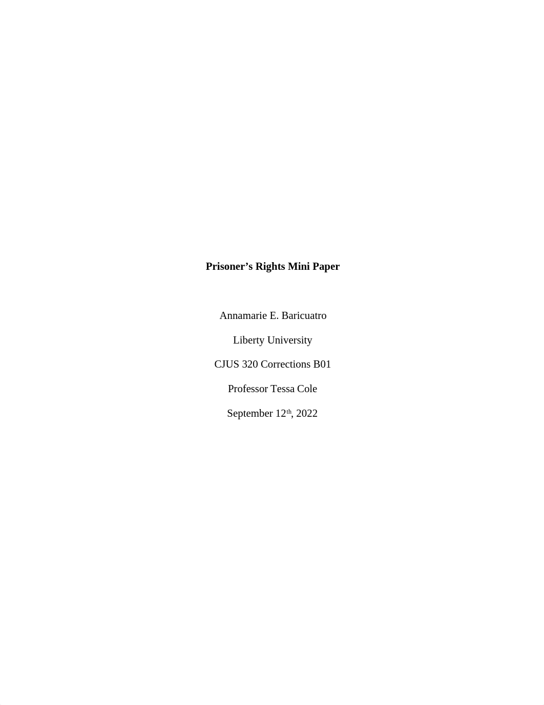 CJUS 320 Corrections Prisoners Rights Paper- Annamarie Baricuatro.docx_dnkosc7fcjr_page1