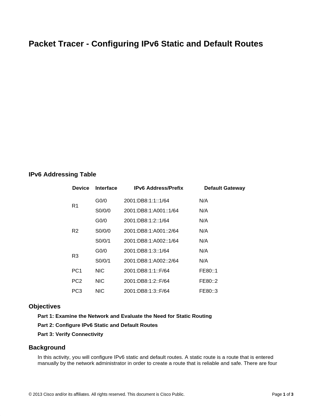 2.2.4.4 Packet Tracer - Configuring IPv6 Static and Default Routes Instructions_dnkoukdar2j_page1