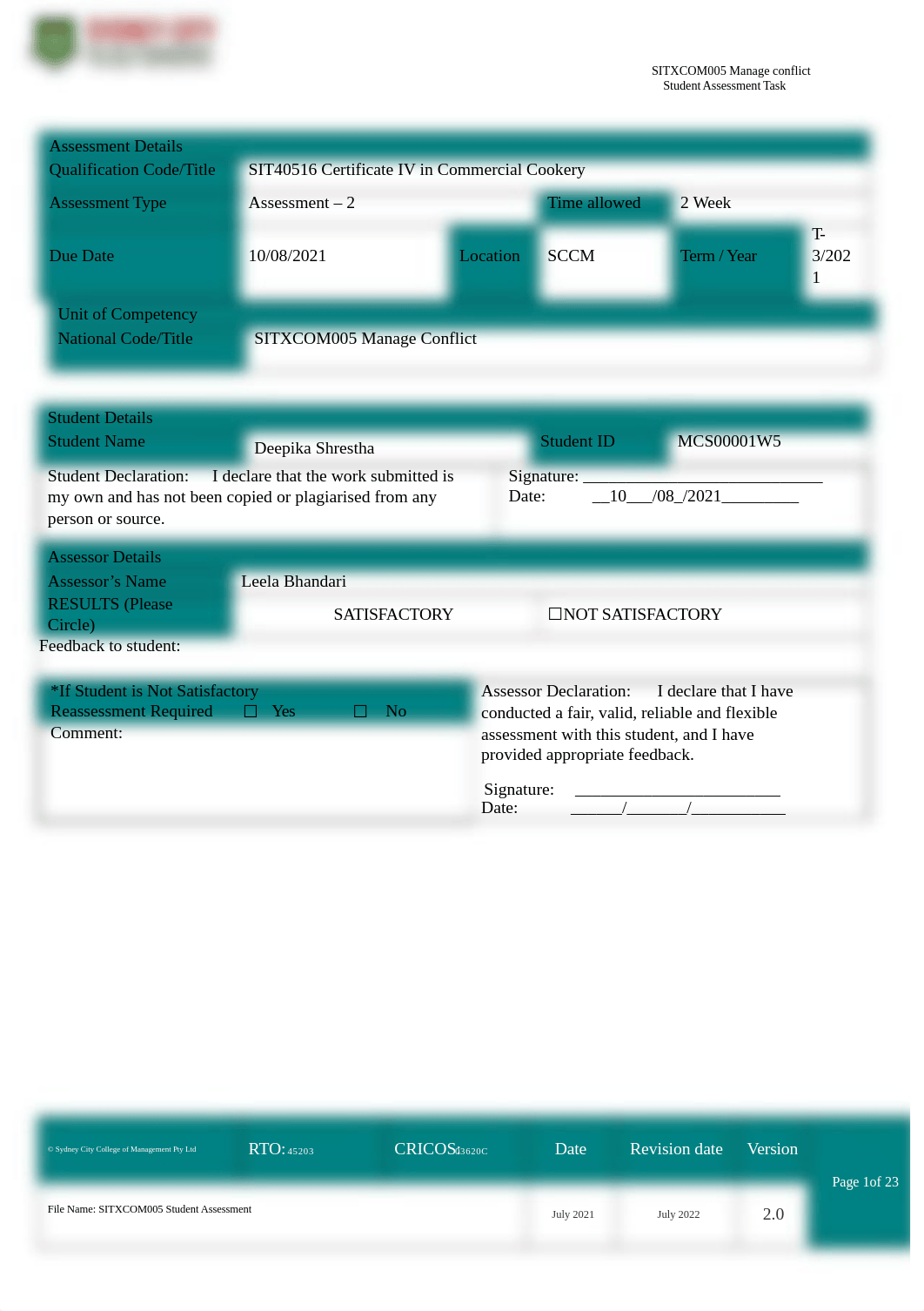 SITXCOM005 Student Assessment Task 2 (4).docx_dnku1q40728_page1