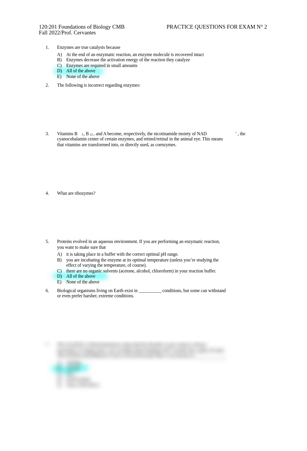 120-201 FA22 Practice Questions for Exam 2 (Enzymes and Bioenergetics)-1.pdf_dnkyrd5yxwx_page1