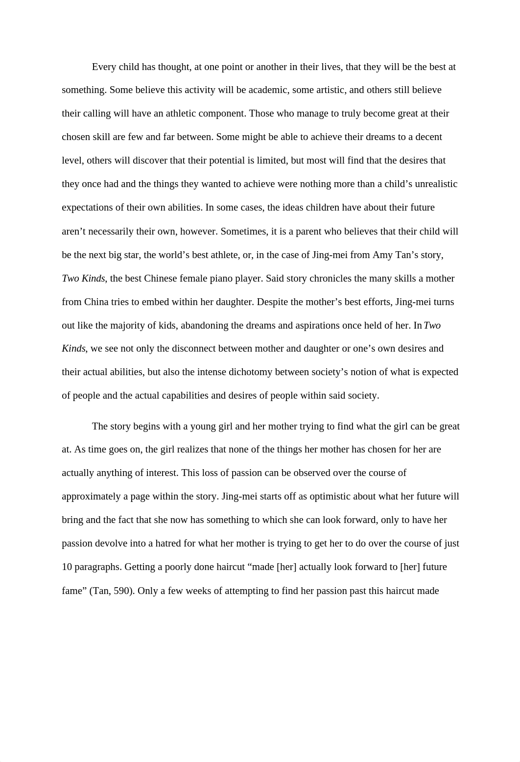 Two Kinds English Essay.docx_dnl4bf6gtwi_page1