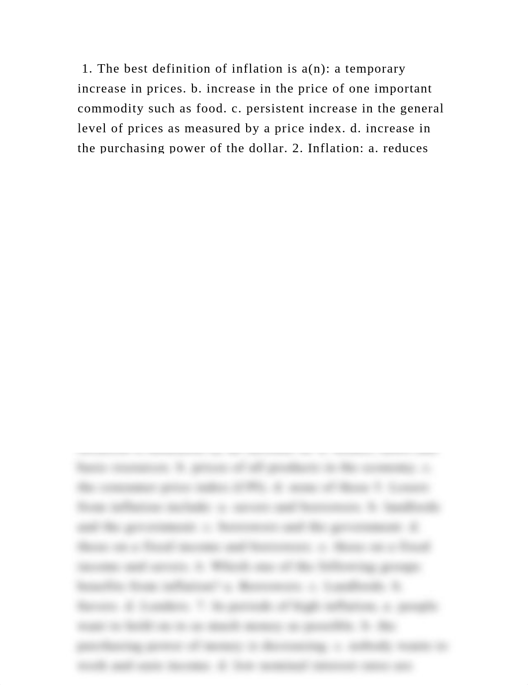 1. The best definition of inflation is a(n) a temporary increase in .docx_dnl83z229ul_page2