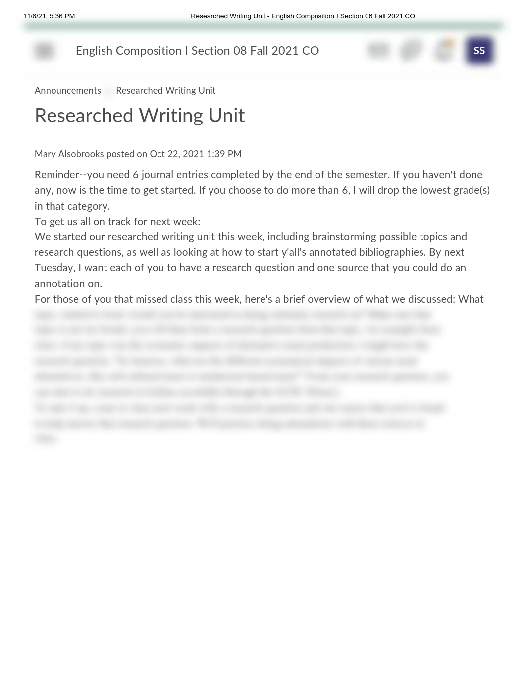 ENGL 1101_Researched Writing Unit - English Composition I Section 08 Fall 2021 CO.pdf_dnlo62f5n2z_page1