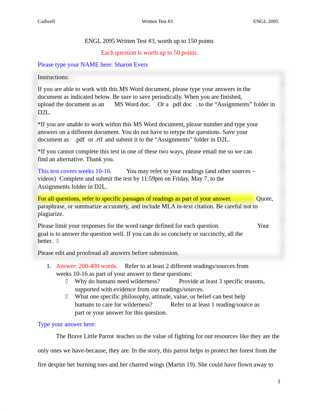 Sharon Evers Written Test 3 - Spring 2021.docx_dnlysse0llj_page1