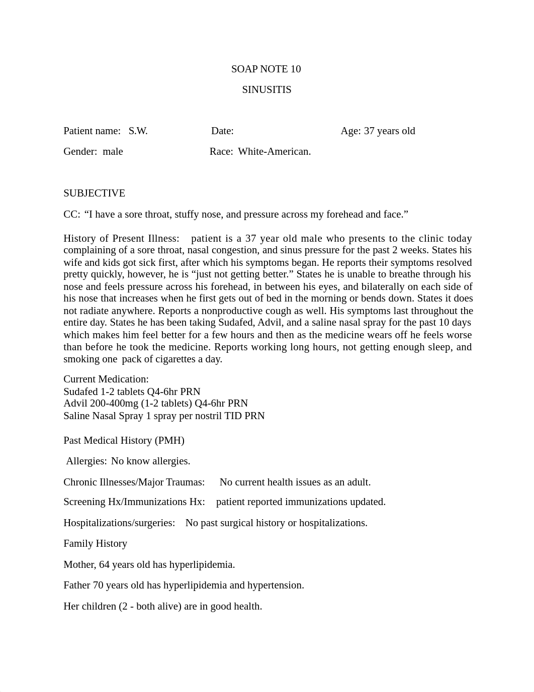 SOAP Note 10 sinusitis.docx_dnm7nfpbtn6_page1