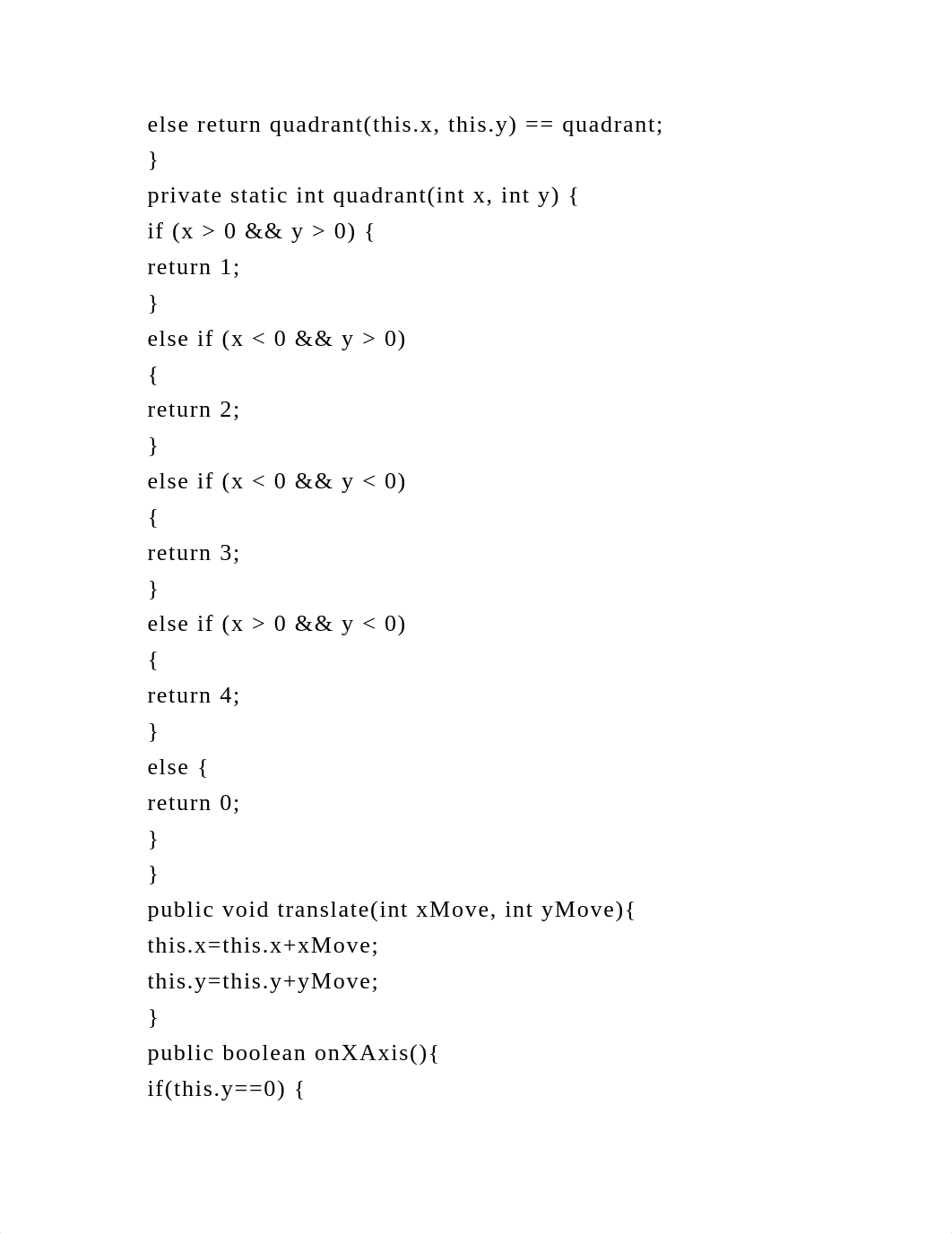 Point.Java public class Point { instance variable private .docx_dnm8vcvpk85_page4