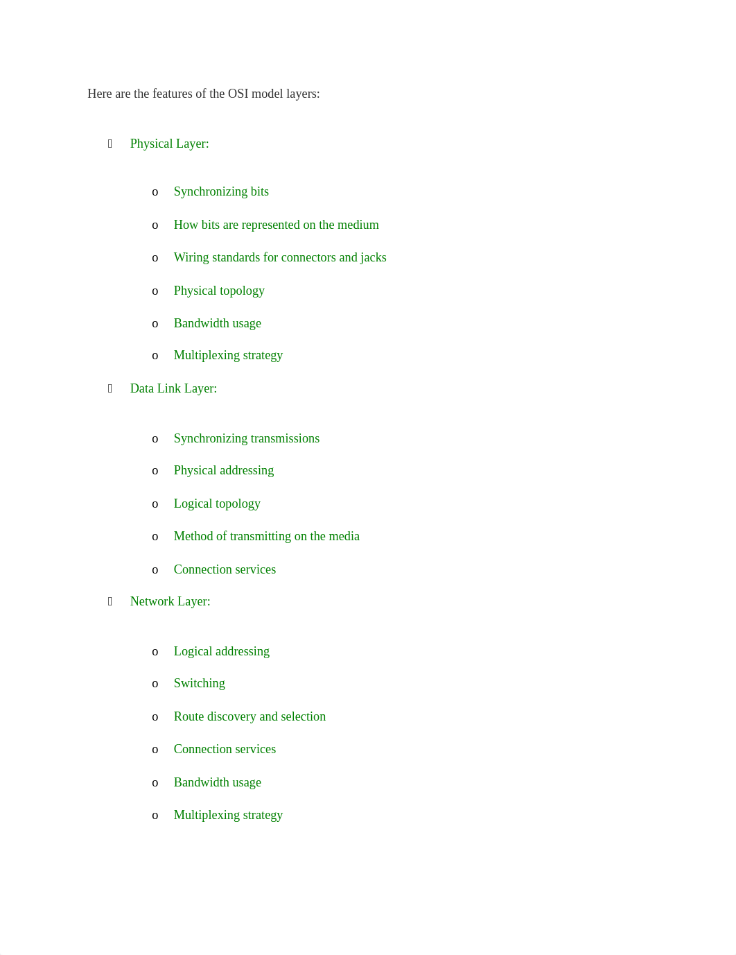 Here are the features of the OSI model layers_dnmoapcun1j_page1