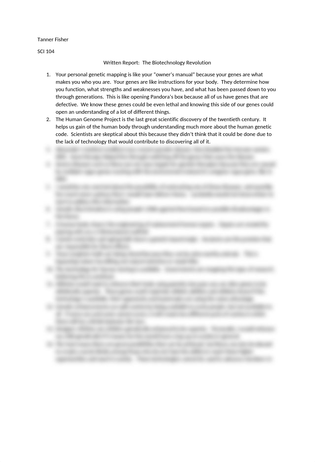 Written Report; The Biotechnology Revolution.docx_dnnc9tnj8ru_page1