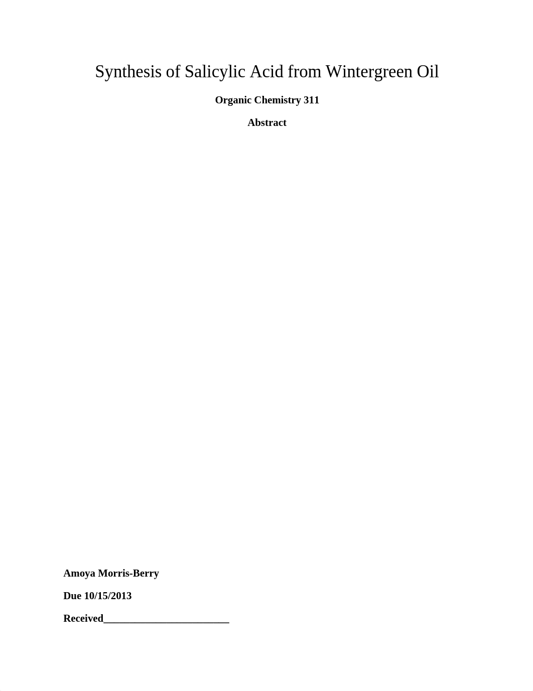 Synthesis of Salicylic Acid from Wintergreen Oil_dnncqvkt4lv_page1