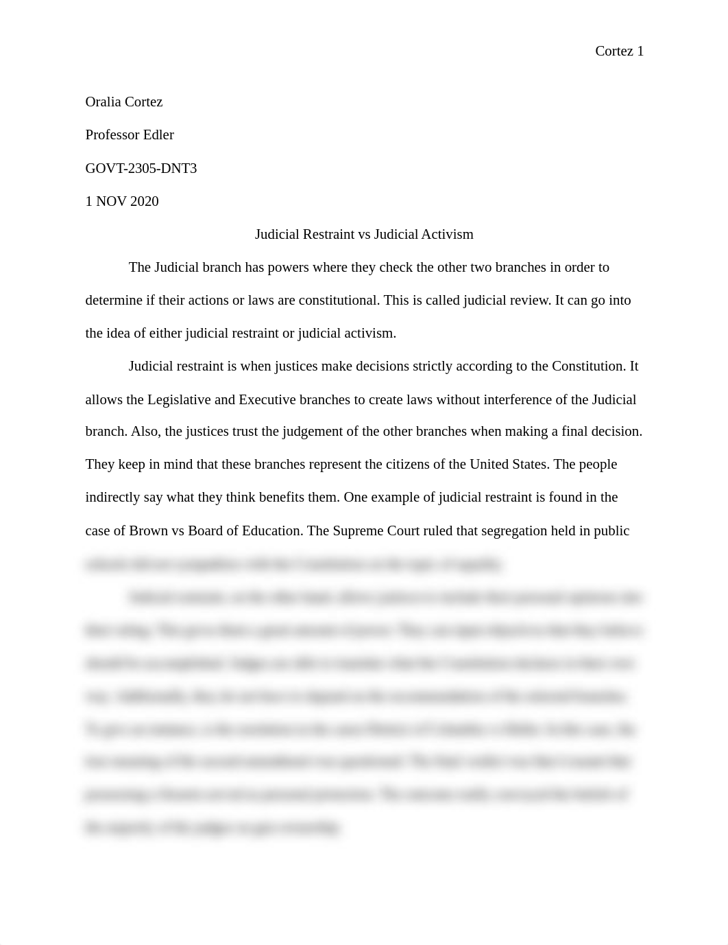 Judicial Restraint vs Judicial Activism Essay.pdf_dnninn7epjd_page1