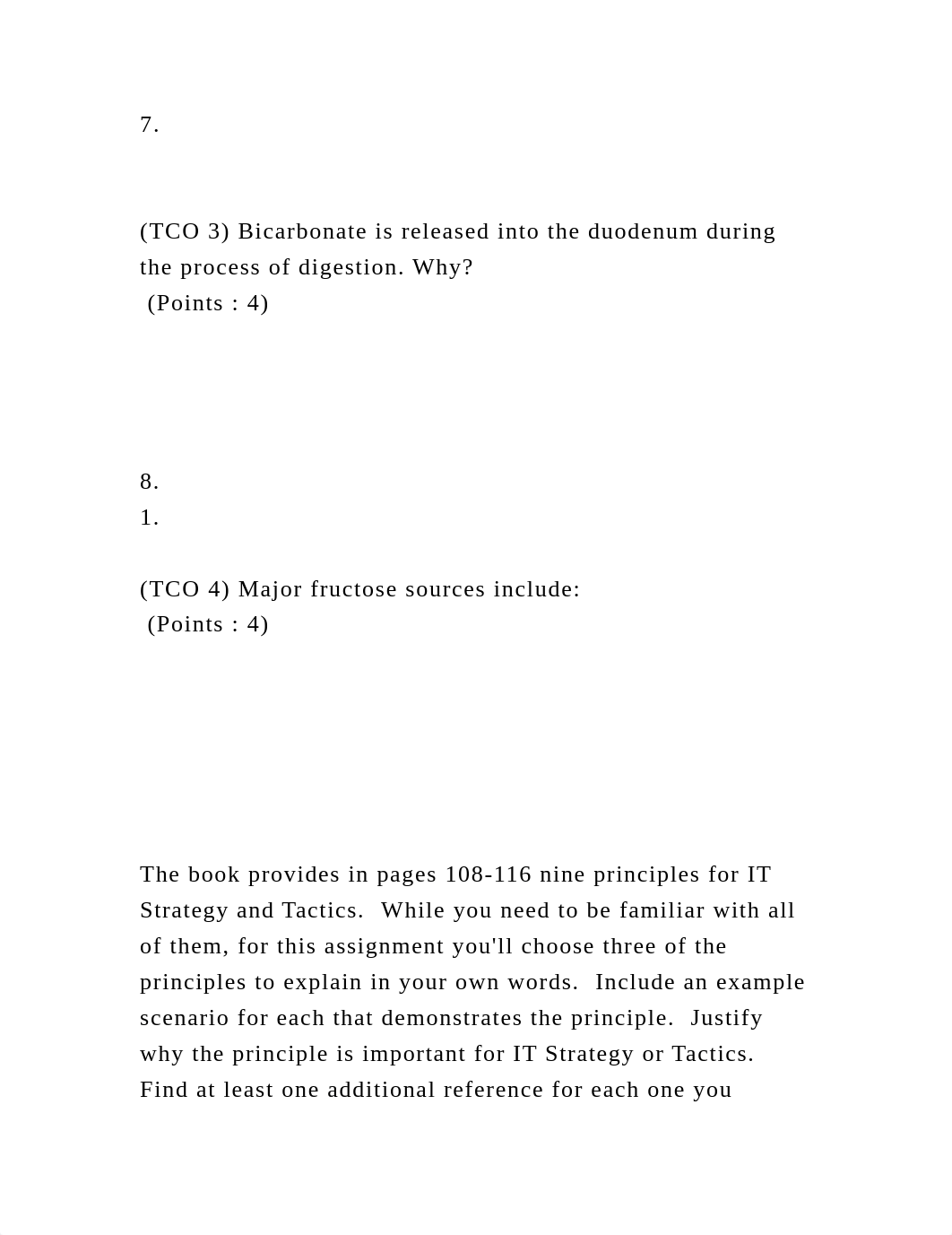 1. (TCO 4) Major fructose sources include (Points  4)     .docx_dnno6jknji4_page4