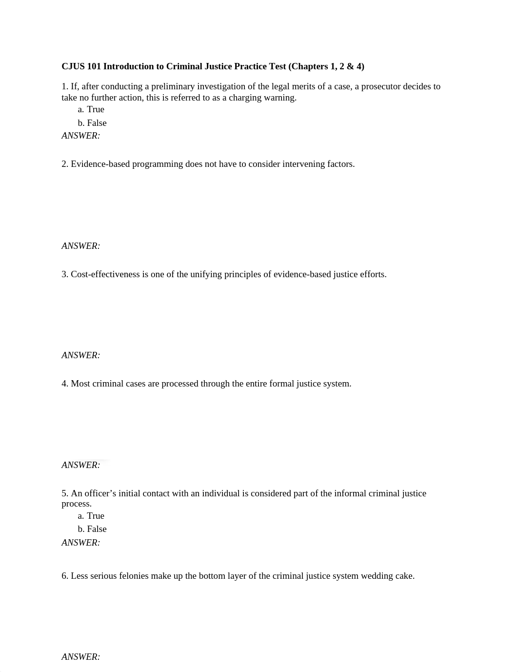 CJUS 101 Intro Practice Test BANK Ch.1.2.4 (1).docx_dnnwdv47fpt_page1