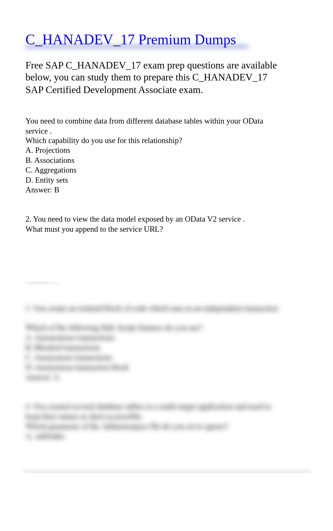 SAP C_HANADEV_17 Actual Questions.pdf_dno1mn8kh3i_page2