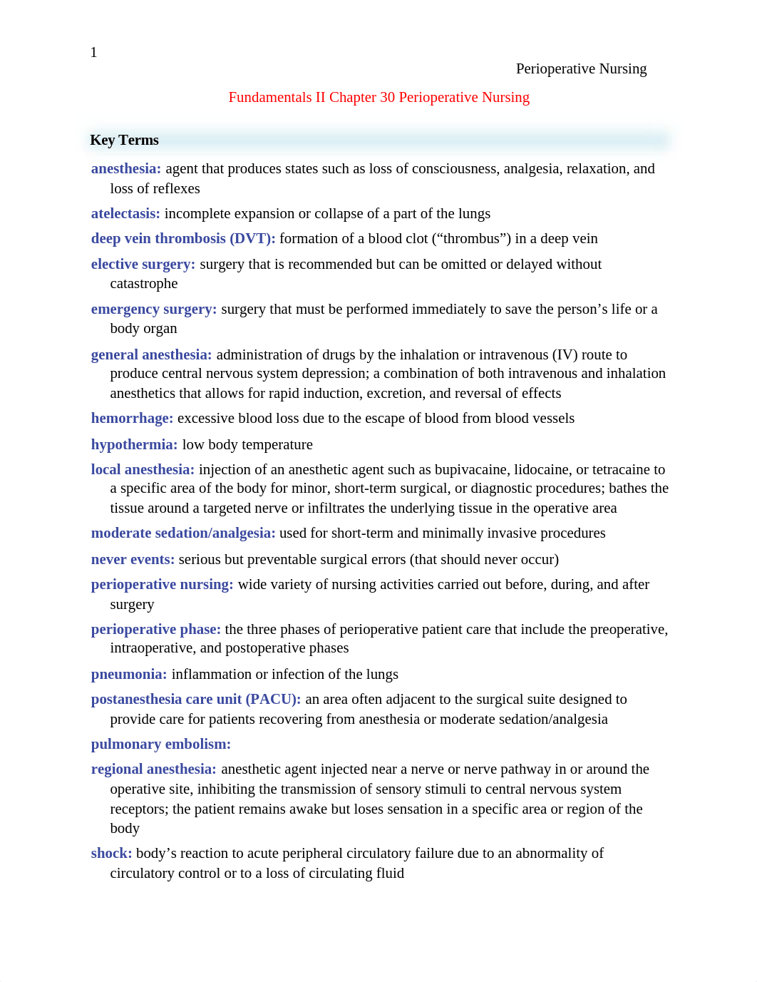 Chapter 30 Notes Perioperative Nursing.docx_dno2ncqlofu_page1