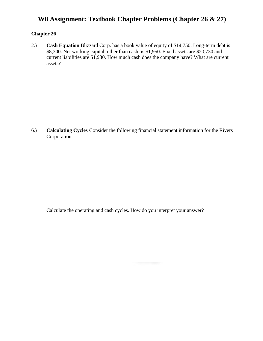 W8 Assignment - Textbook Chapter Problems (Chapter 26 & 27).docx_dno5oswmtk2_page1