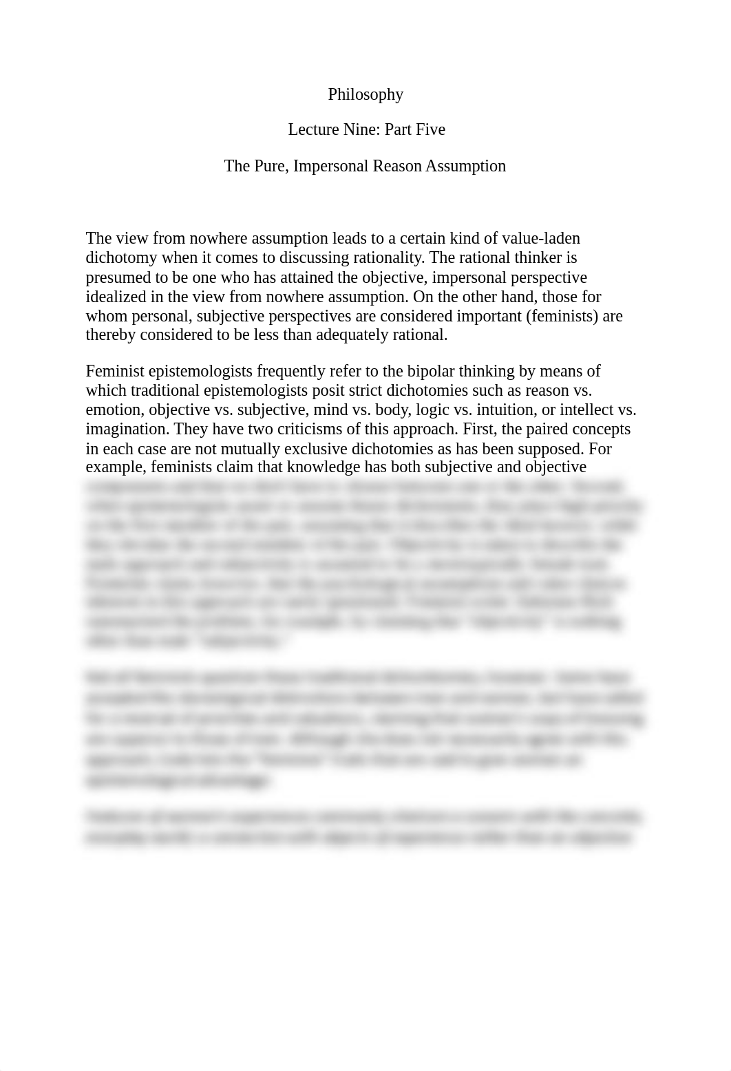 PHIL 101 Philosophy Lecture Nine Part Five The Pure Impersonal Reason Assumption.pdf_dno77qkmp2z_page1