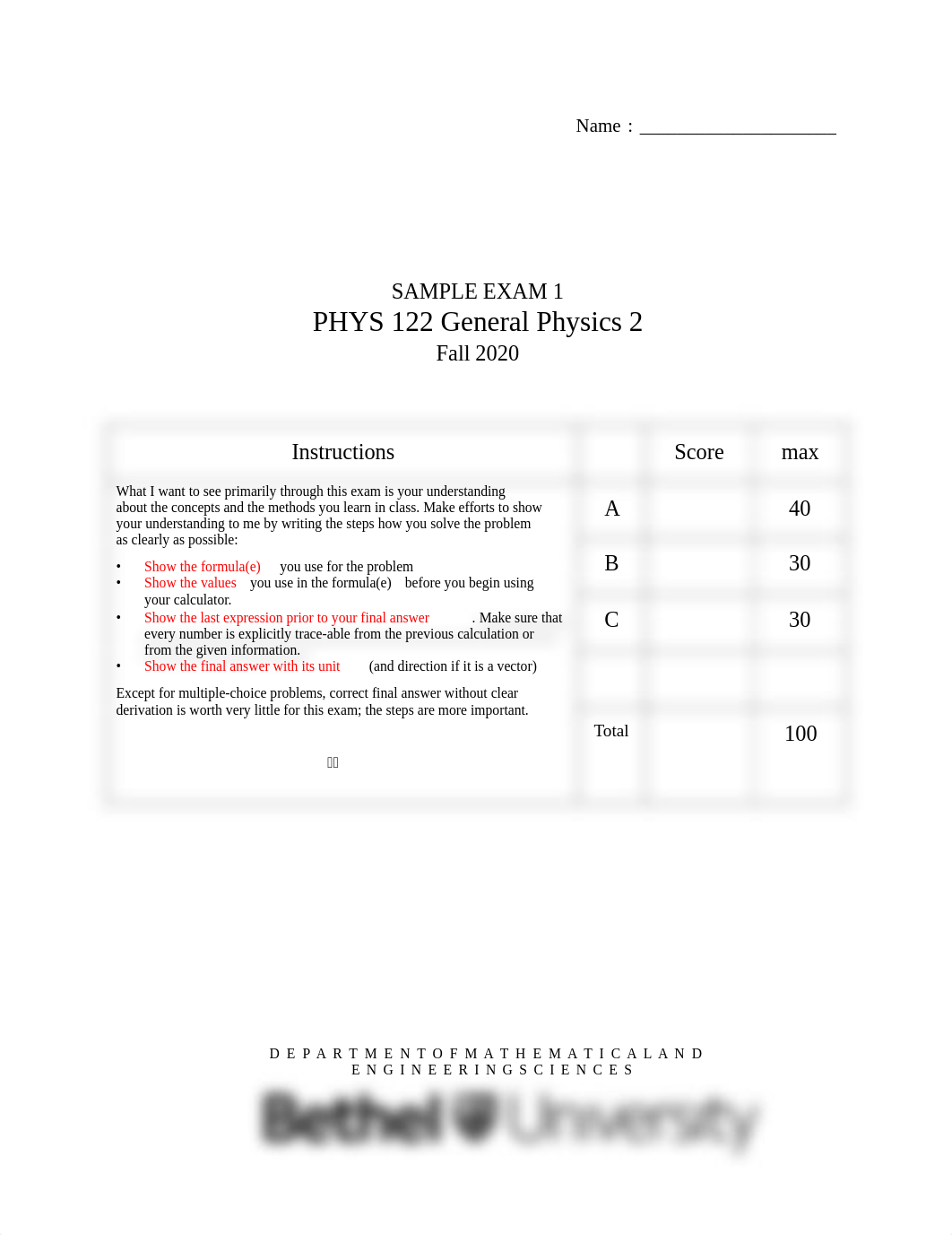 F2020_Phys122_Sample Exam1 blank.pdf_dnogss255i2_page1