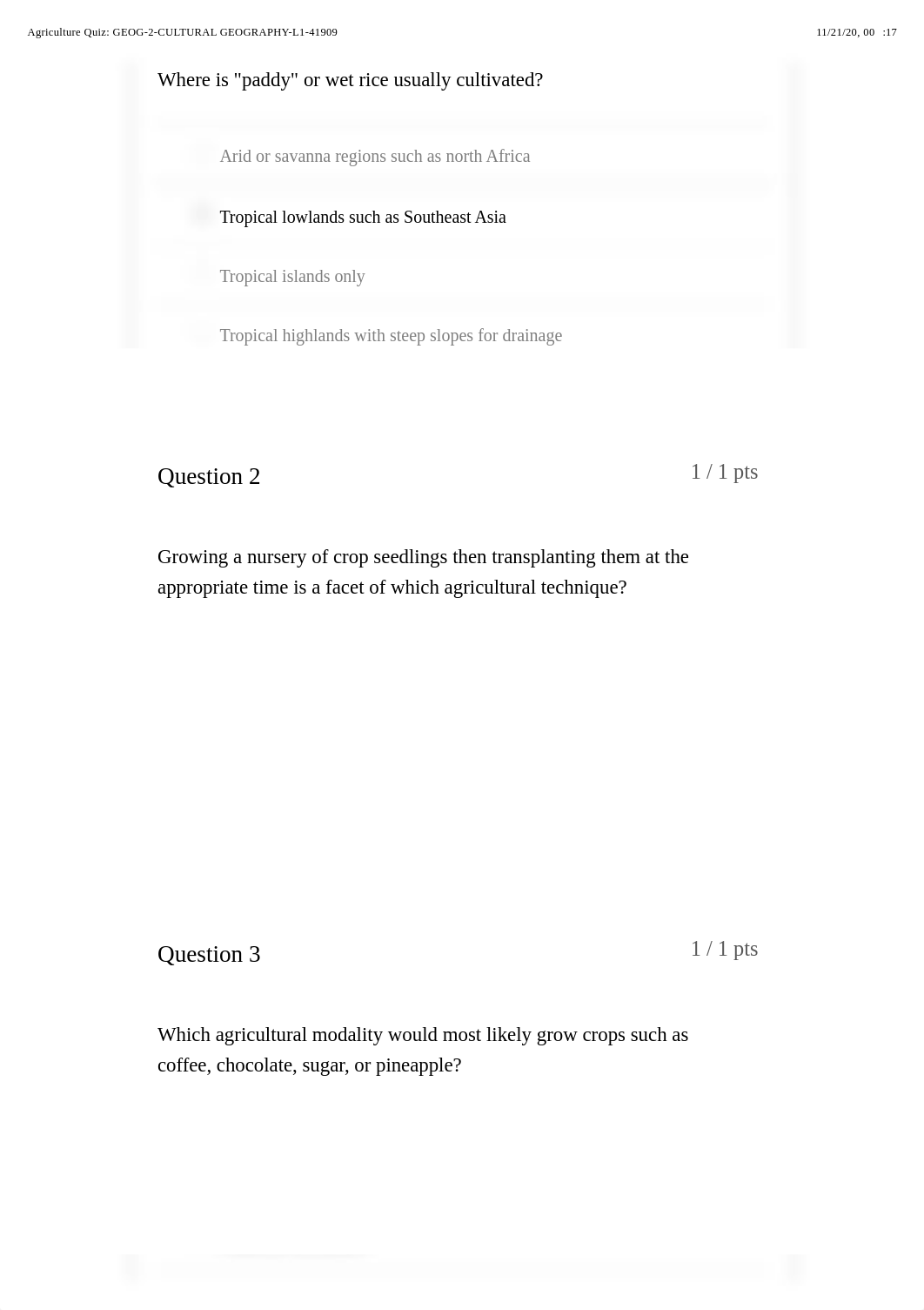 Agriculture Quiz: GEOG-2-CULTURAL GEOGRAPHY-L1-41909.pdf_dnor253x22s_page2