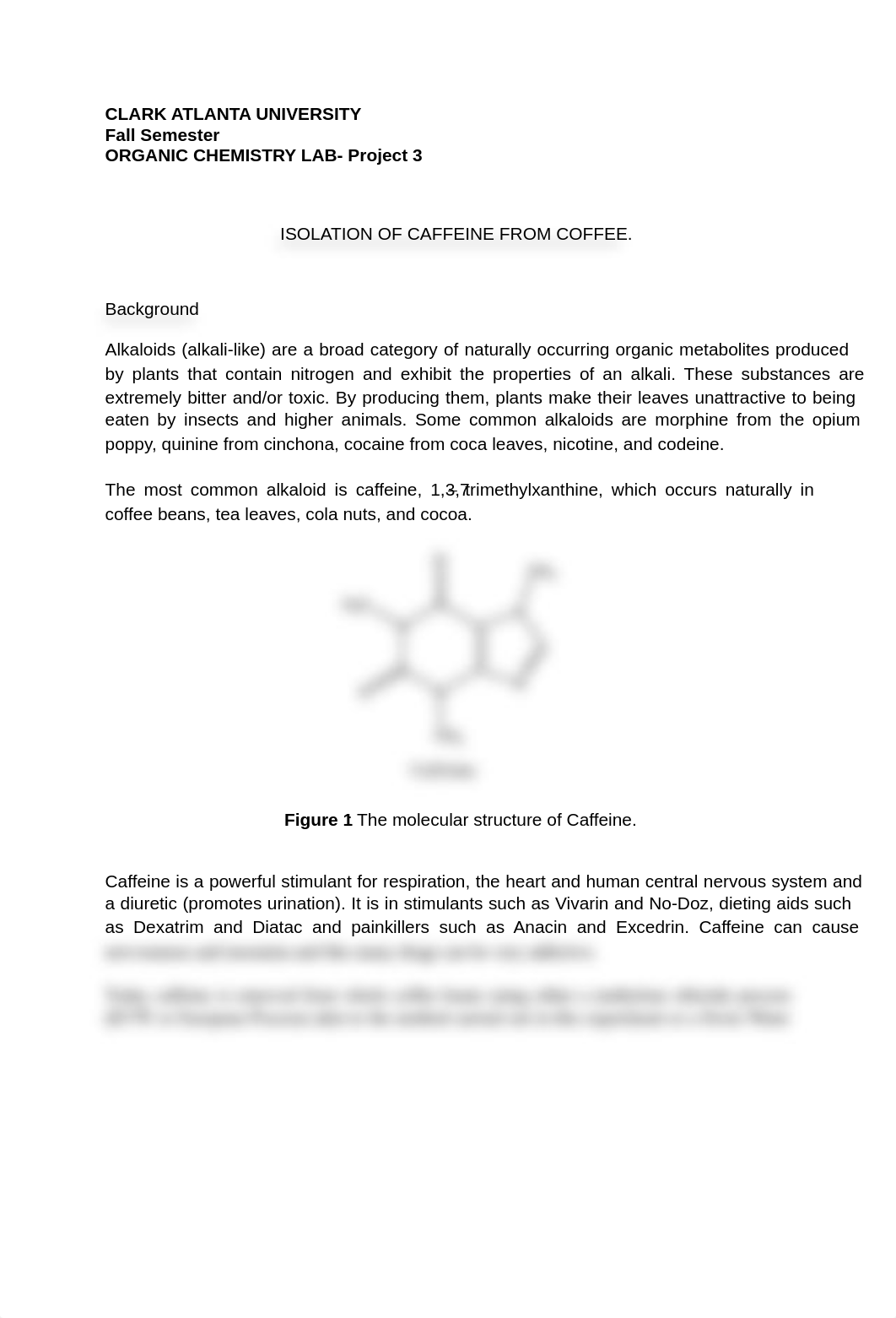 Lab 3 ISOLATION OF CAFFEINE FROM COFFEE.pdf_dnov1wee8kv_page1