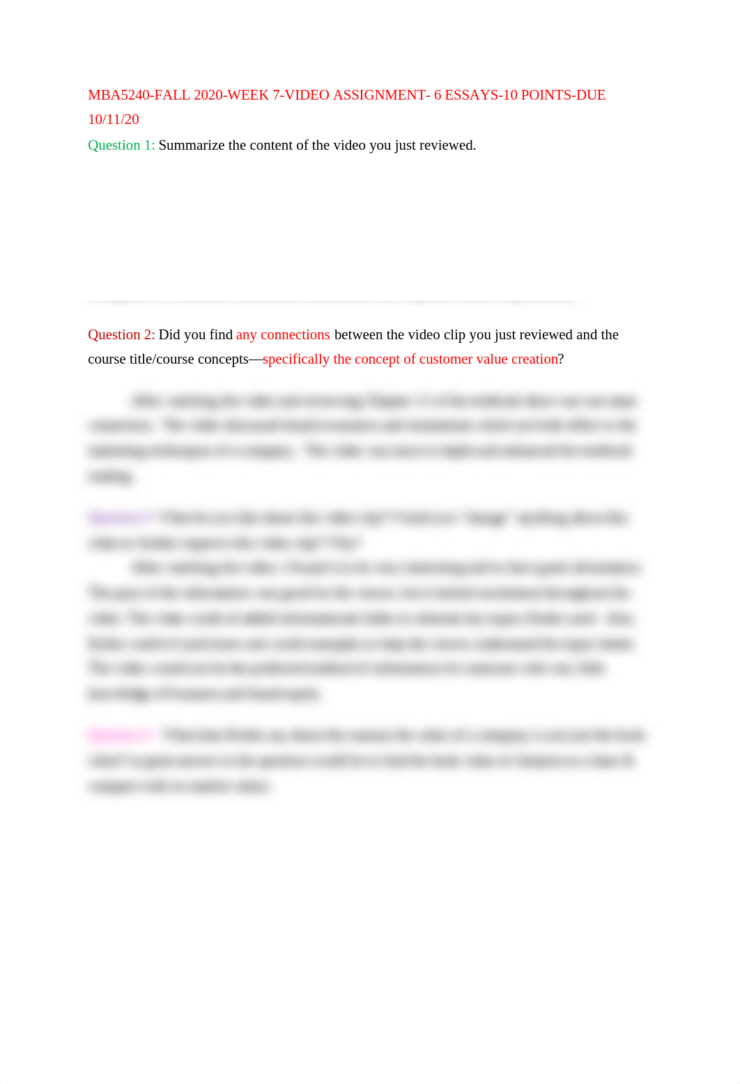 MBA5240-FALL 2020-WEEK 7-VIDEO ASSIGNMENT- 6 ESSAYS-10 POINTS- Victoria Moreland.docx_dnp5jzg39lb_page1