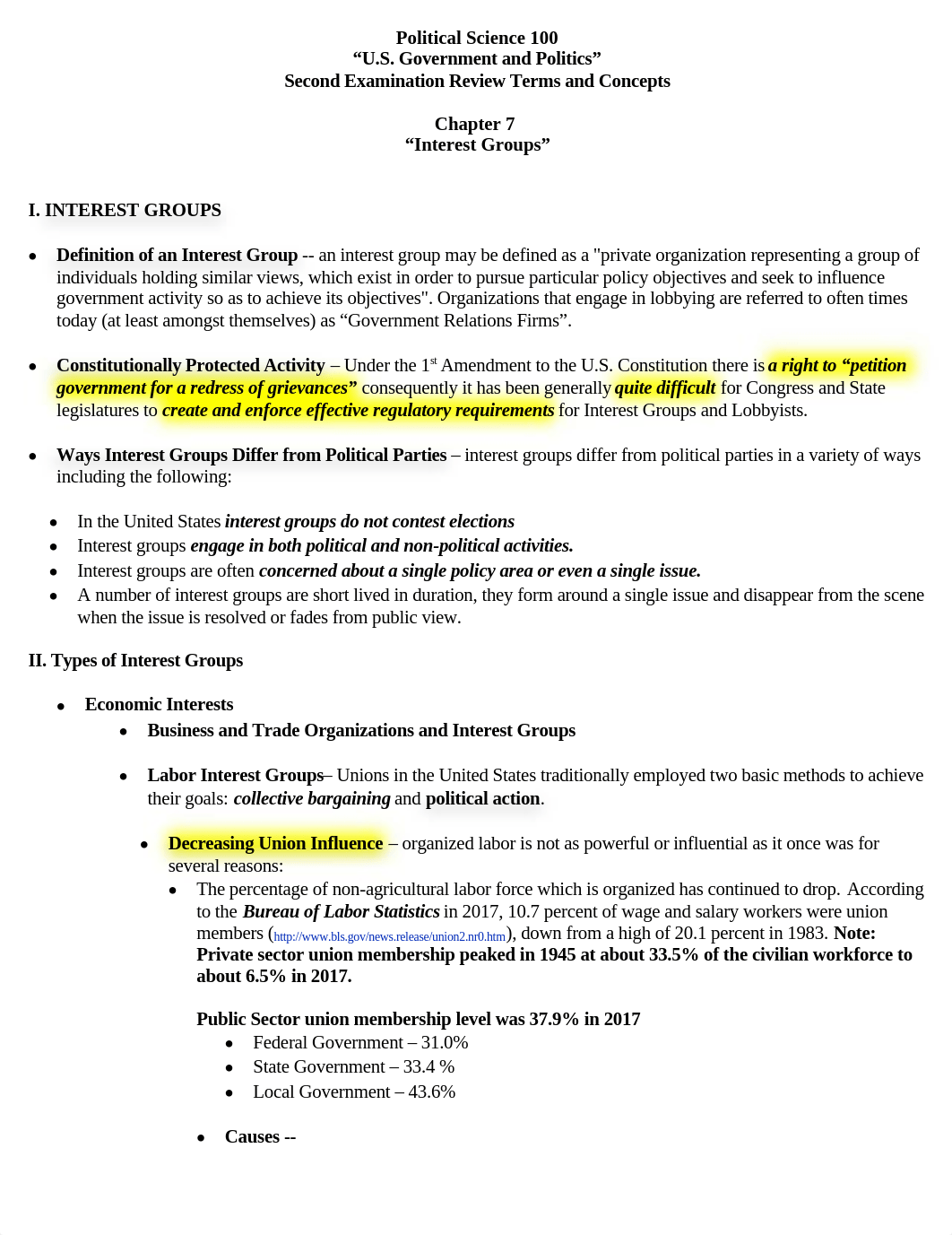 PLS 100 Test 2 Review FALL 2018 Chapter 7 Interest Groups (1).doc_dnpqdi5jqrz_page1