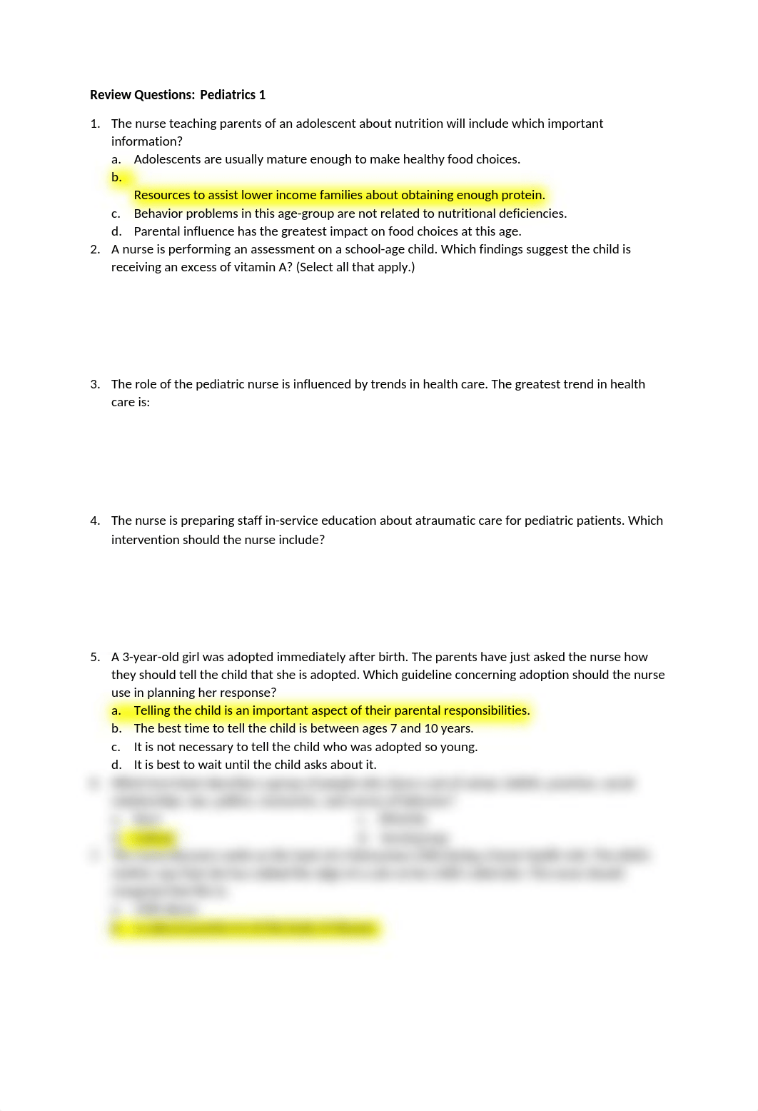 Review Questions Peds 1 Family.docx_dnq2hn6z23v_page1