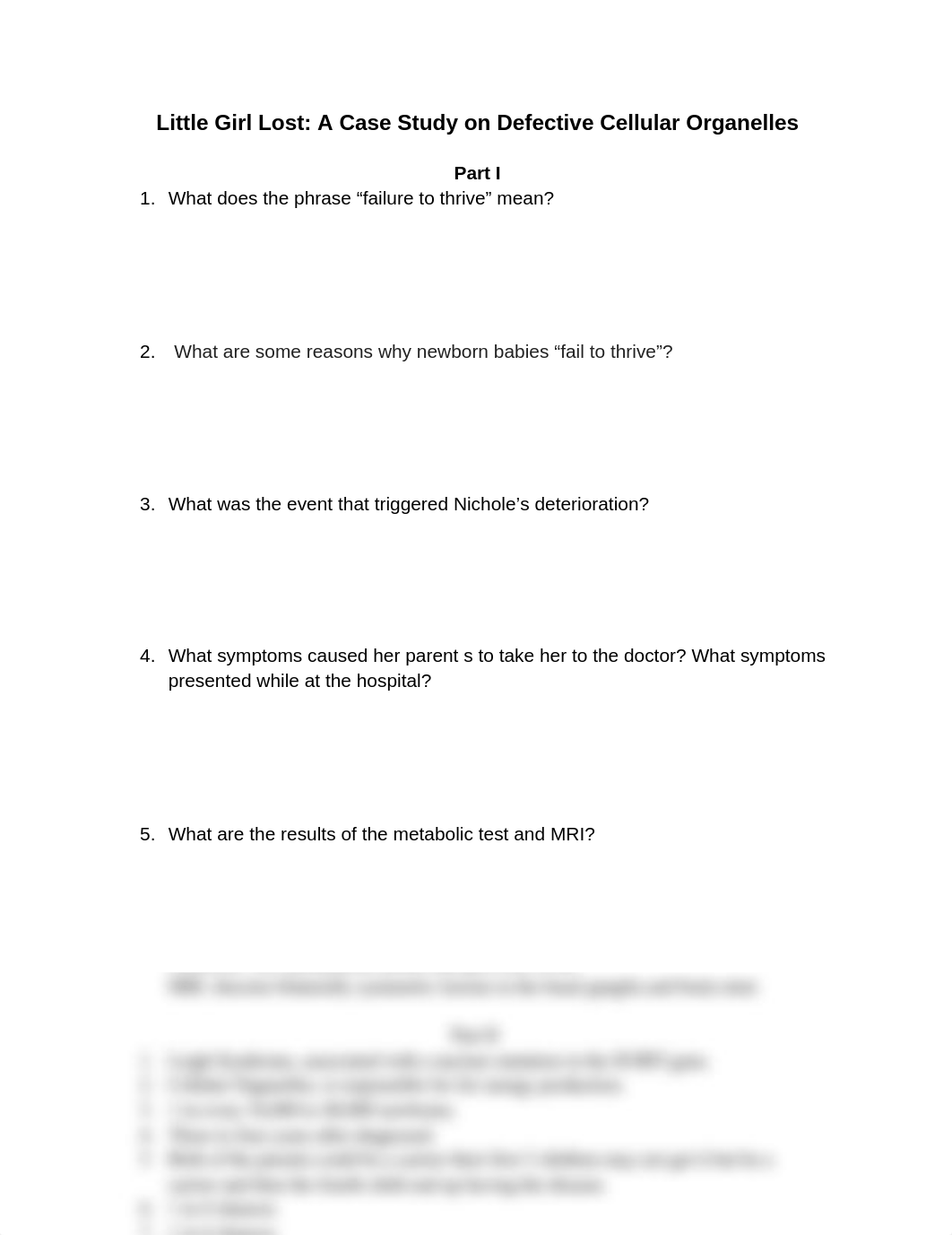 Little Girl Lost: A Case Study on Defective Cellular Organelles_dnq7241dqc8_page1