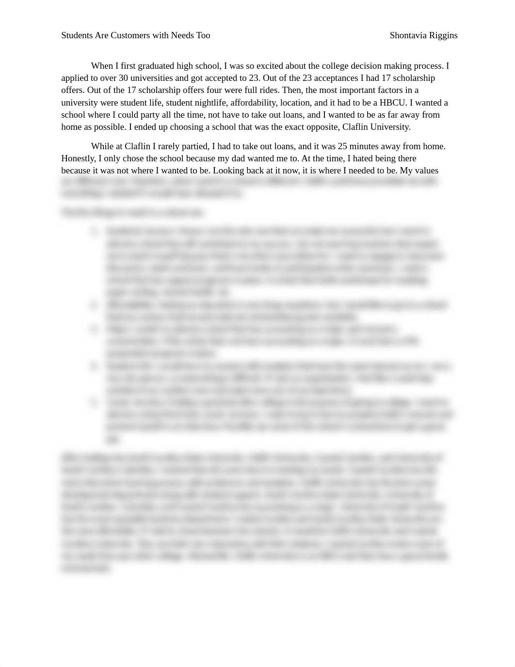 Case II Students Are Customers With Needs Too Shontavia Riggins.docx_dnqcjsso1us_page1