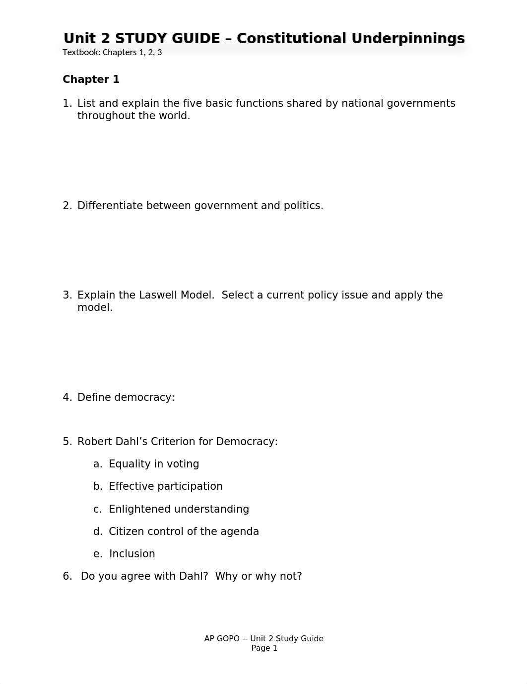 Unit 2 Study Guide -- Constitutional Underpinnings.doc_dnqgy3kxqxj_page1